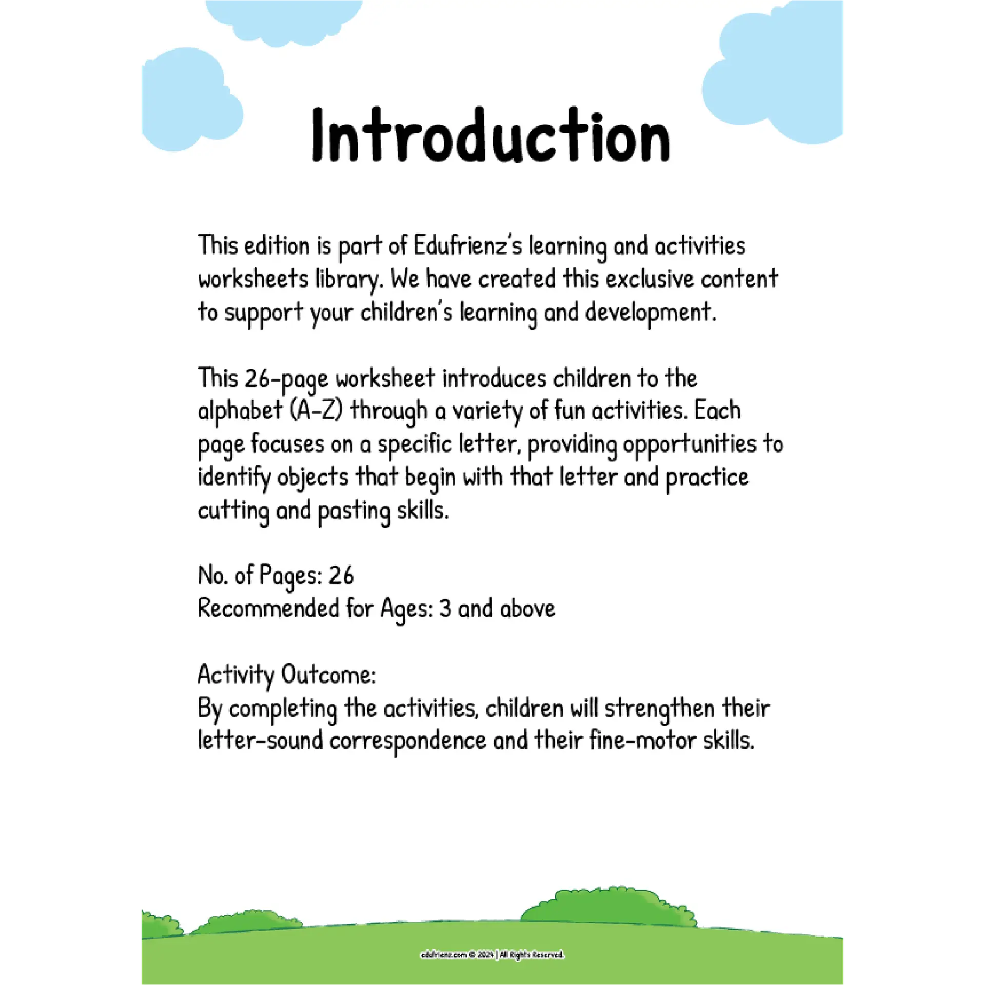 Let’s Learn Alphabets (Cut & Paste Activity) – Digital Printable 2 LETS CUT AND PASTE ALPHABETS 2