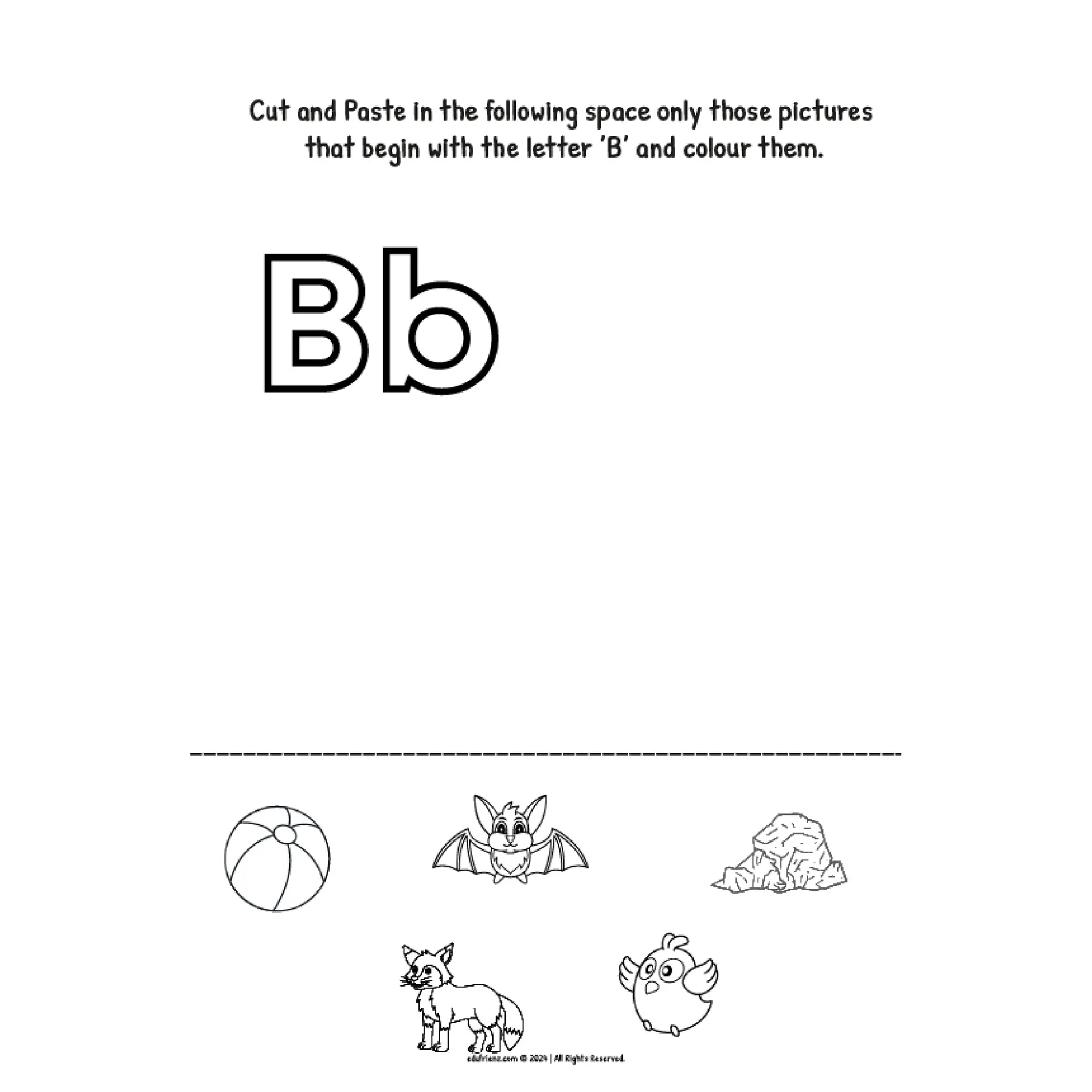 Let’s Learn Alphabets (Cut & Paste Activity) – Digital Printable 4 LETS CUT AND PASTE ALPHABETS 4