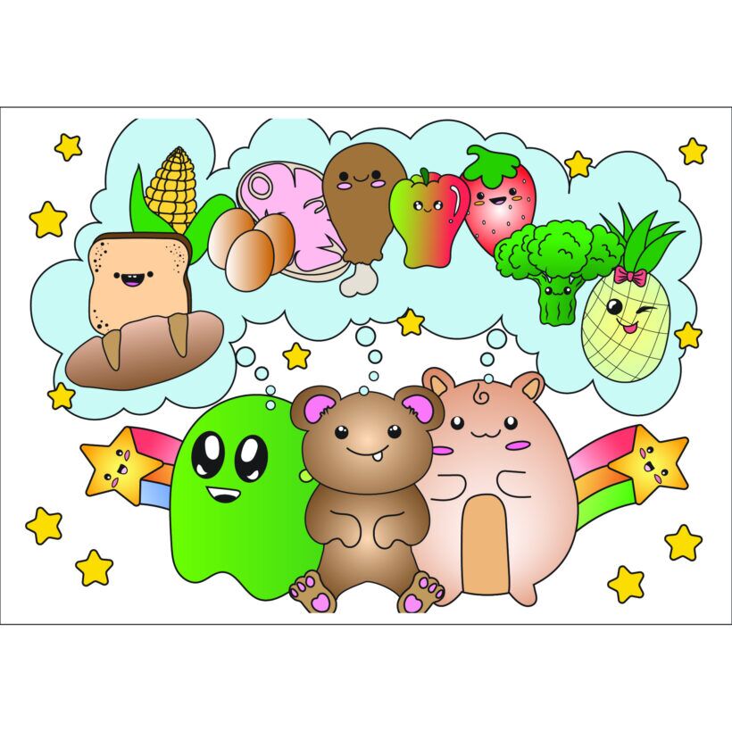 Children’s Doodle Art -Wall Art (Healthy Activities) – Digital Printable 4 Children’s Doodle Art -Wall Art (Healthy Activities) – Digital Printable - Image 4