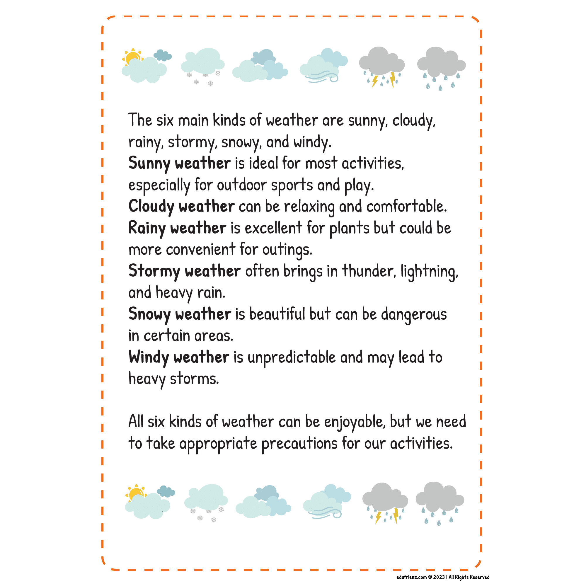 Learning about Weather and Seasons Worksheets - Activities Digital Printable 2 Edu Weather and Seasons 02