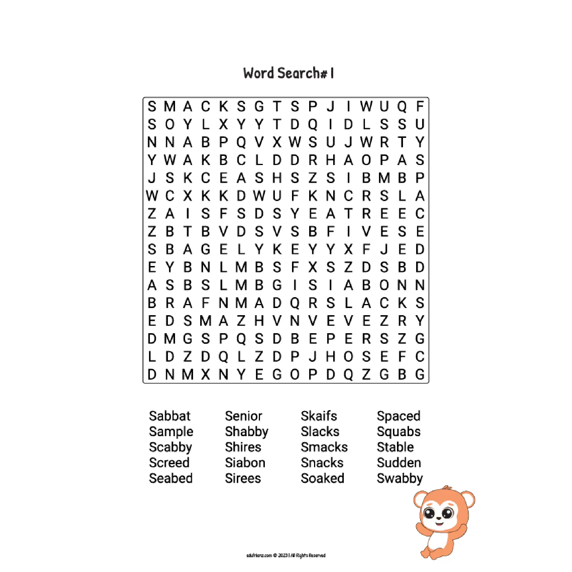 Game Activities Worksheet - Word Search 6 letters - Letter S Digital Printable 3 6 Letter Words Search Letter S 2 jpg