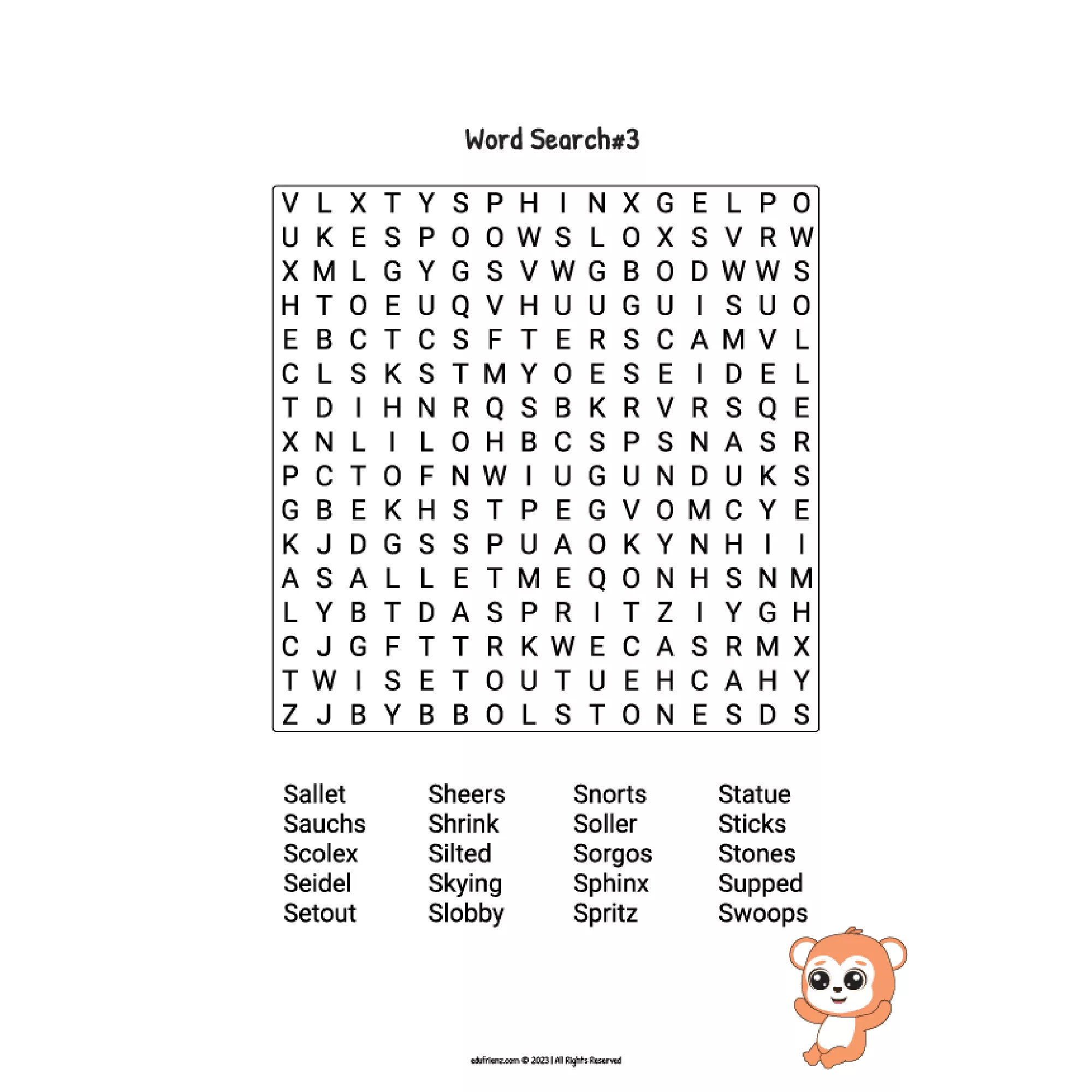 Game Activities Worksheet - Word Search 6 letters - Letter S Digital Printable 2 6 Letter Words Search Letter S 4 jpg
