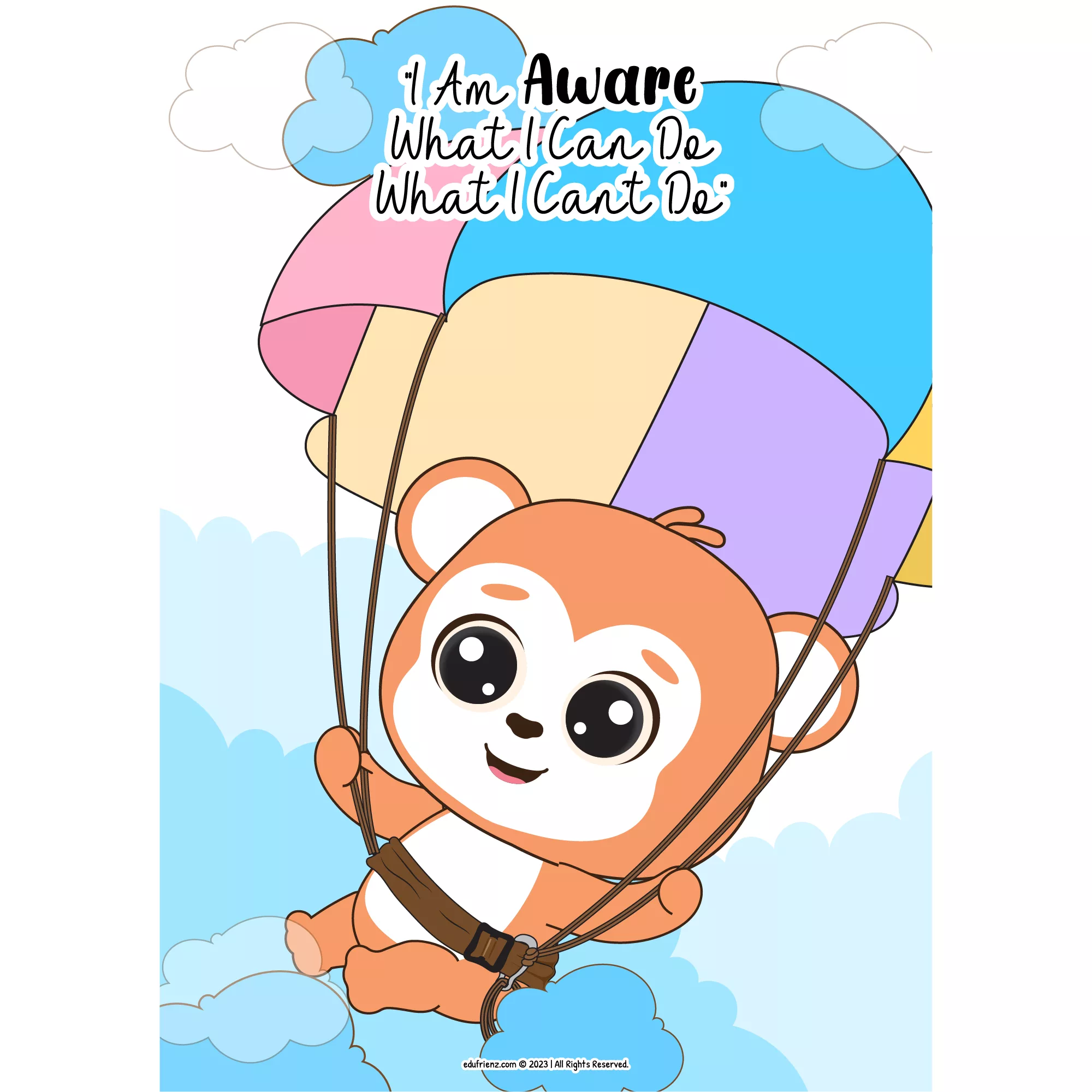 Kids Affirmations Wallpaper - Spark Frienz I Am Aware What I Can Do What I Can't Do Wall Art 1 EDU SPARK WALL ART SELF AWARENESS I AM AWARE WHAT I CAN DO WHAT I CANNOT DO jpg