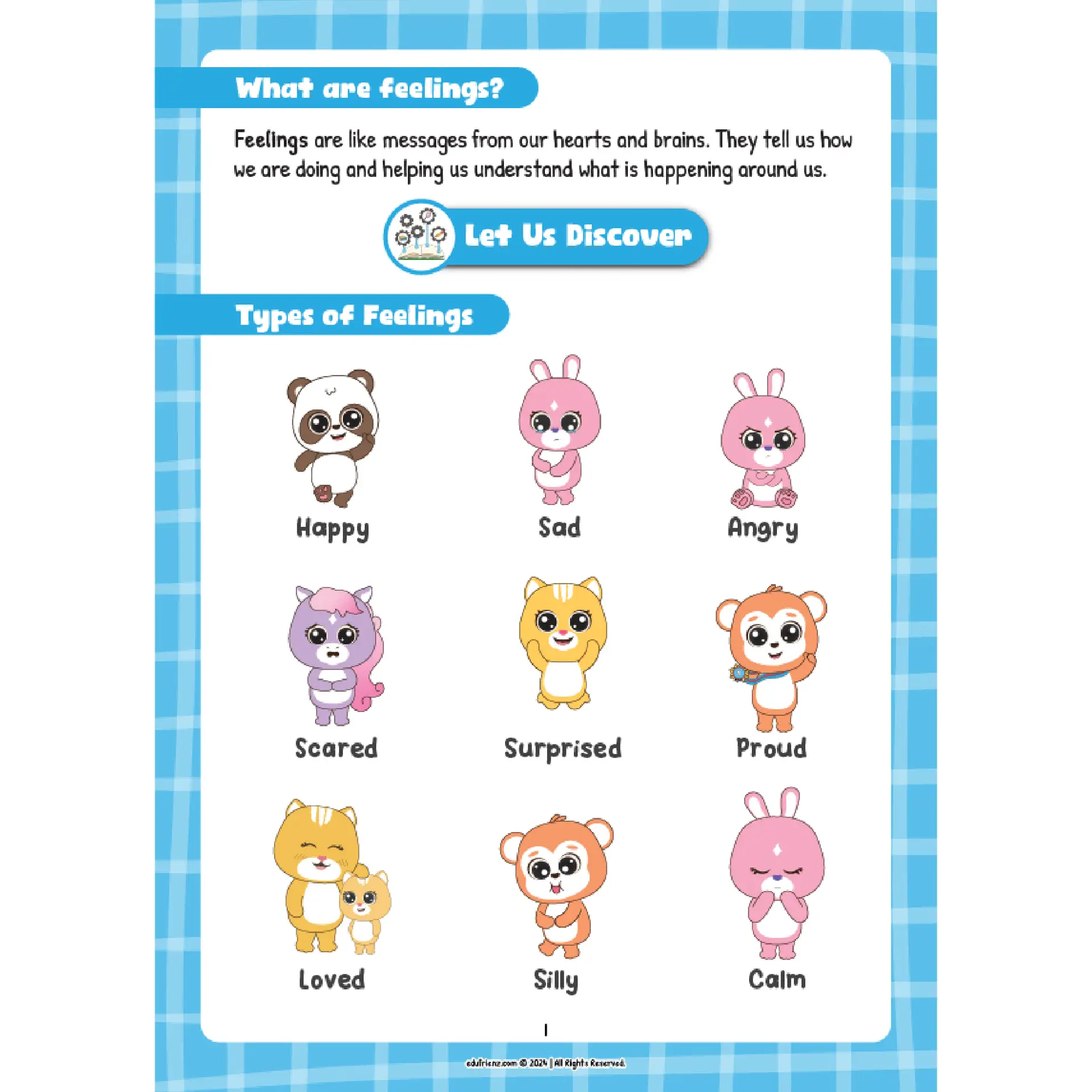 Edufrienz Learn About SEL Managing Your Feelings - Digital Printable 2 LEARN ABOUT MANAGING YOUR FEELINGS 2