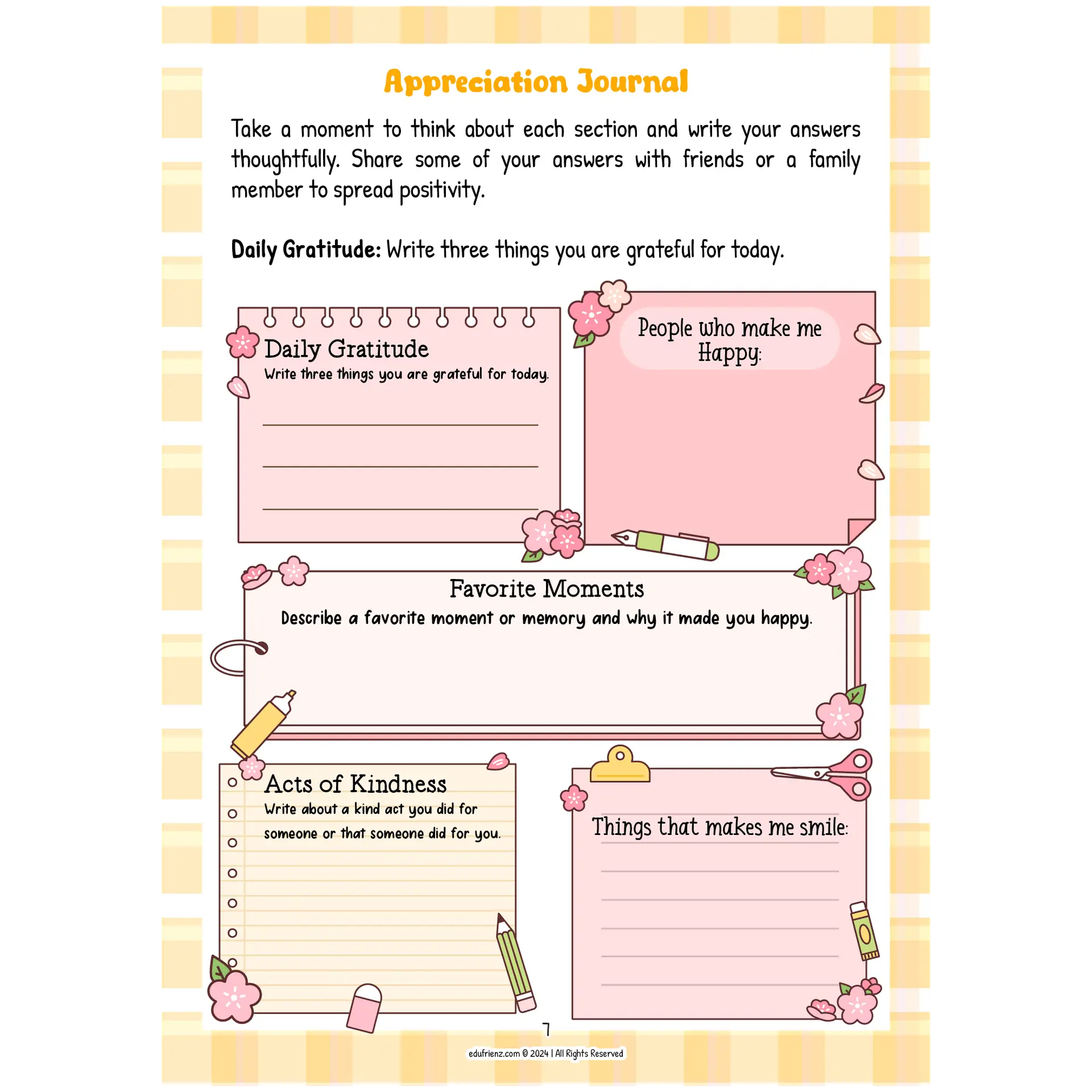 Edufrienz Learn About SEL Appreciation - Digital Printable 3 EDU SPARK WB APPRECIAITION 4