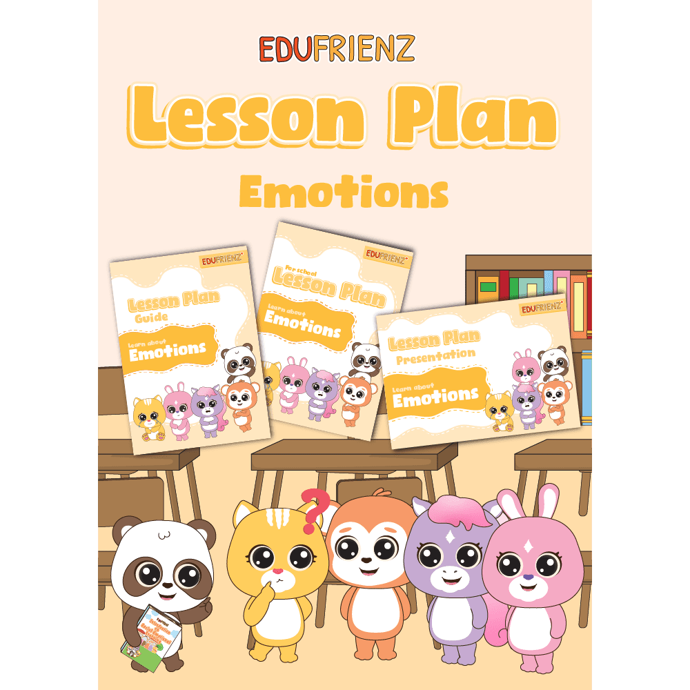 Edufrienz Learn About Emotions with Social-Emotional Learning Lesson Plan Digital Printable 1 EMOTIONS BUNDLE COVER
