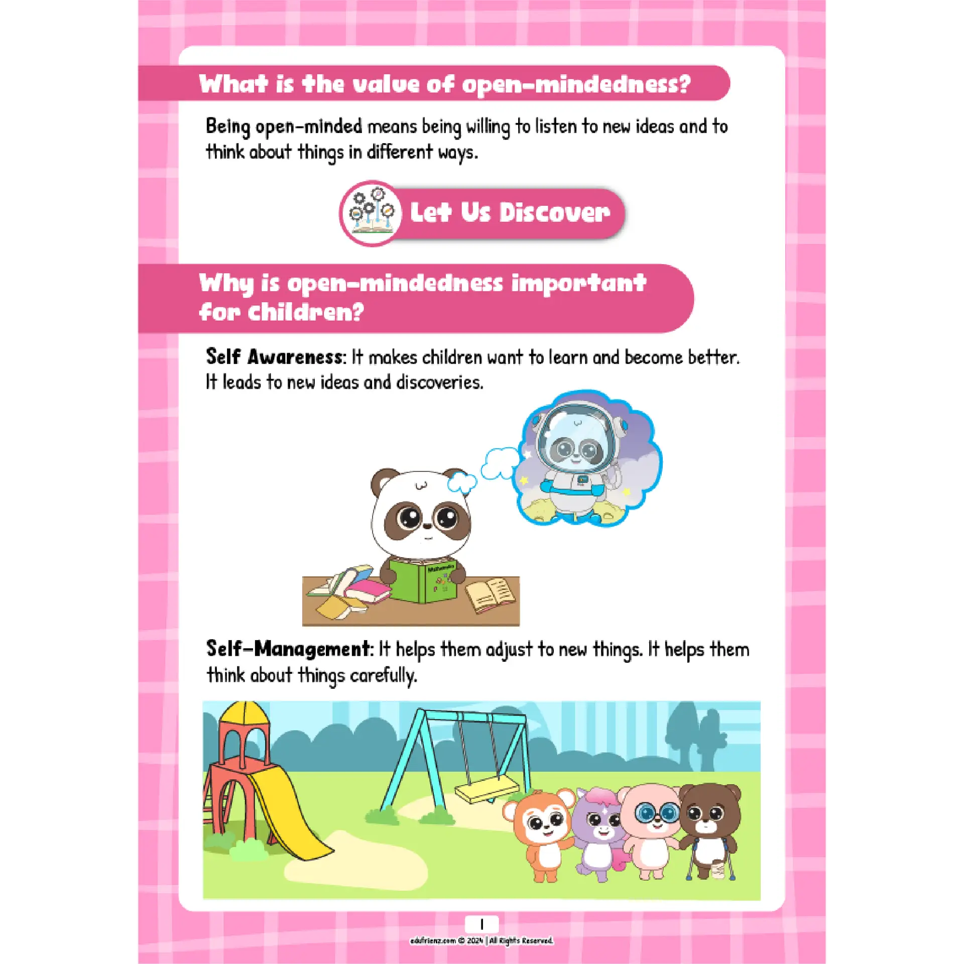 Edufrienz Learn About SEL Open-Mindedness - Digital Printable 2 LEARN ABOUT OPEN MINDEDNESS 2