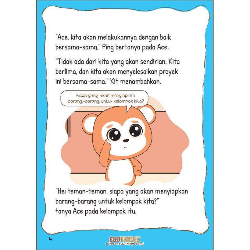 Children's E-book: Teamwork Always work - Digital Printable 3 EDU SPARK BAHASA ADV EBOOK TEAMWORK 3