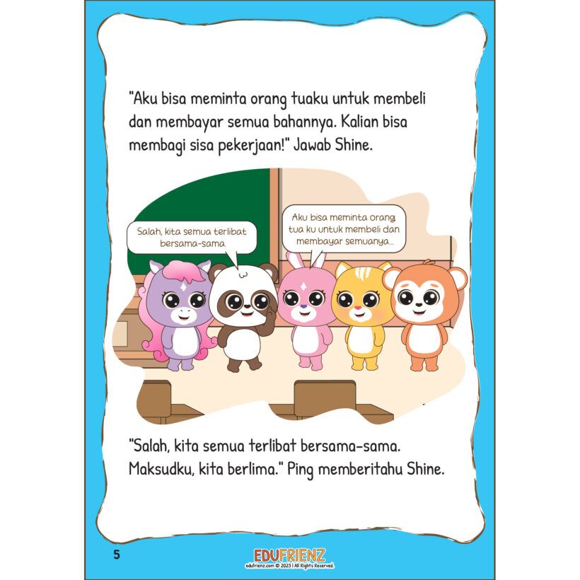 Children's E-book: Teamwork Always work - Digital Printable 4 EDU SPARK BAHASA ADV EBOOK TEAMWORK 4