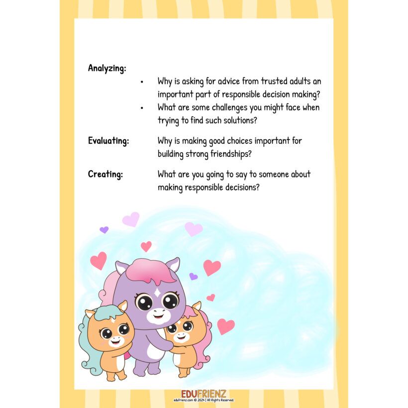 Edufrienz Learn About Responsible Decision-Making – SEL Video Activity 4 EDU SPARK VIDEO ACTIVITY DECISION MAKING 2