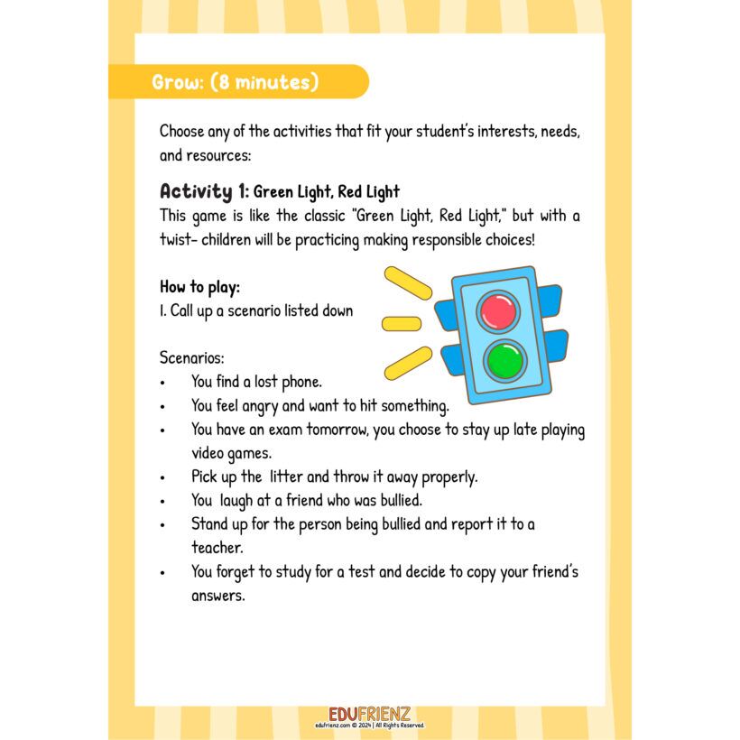 Edufrienz Learn About Responsible Decision-Making – SEL Video Activity 3 EDU SPARK VIDEO ACTIVITY DECISION MAKING 3