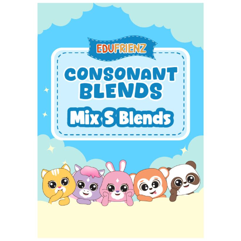 Let’s Learn Mix S Consonant Blends - Digital Printable 1 CONSONANT BLENDS MIX S BLENDS 1
