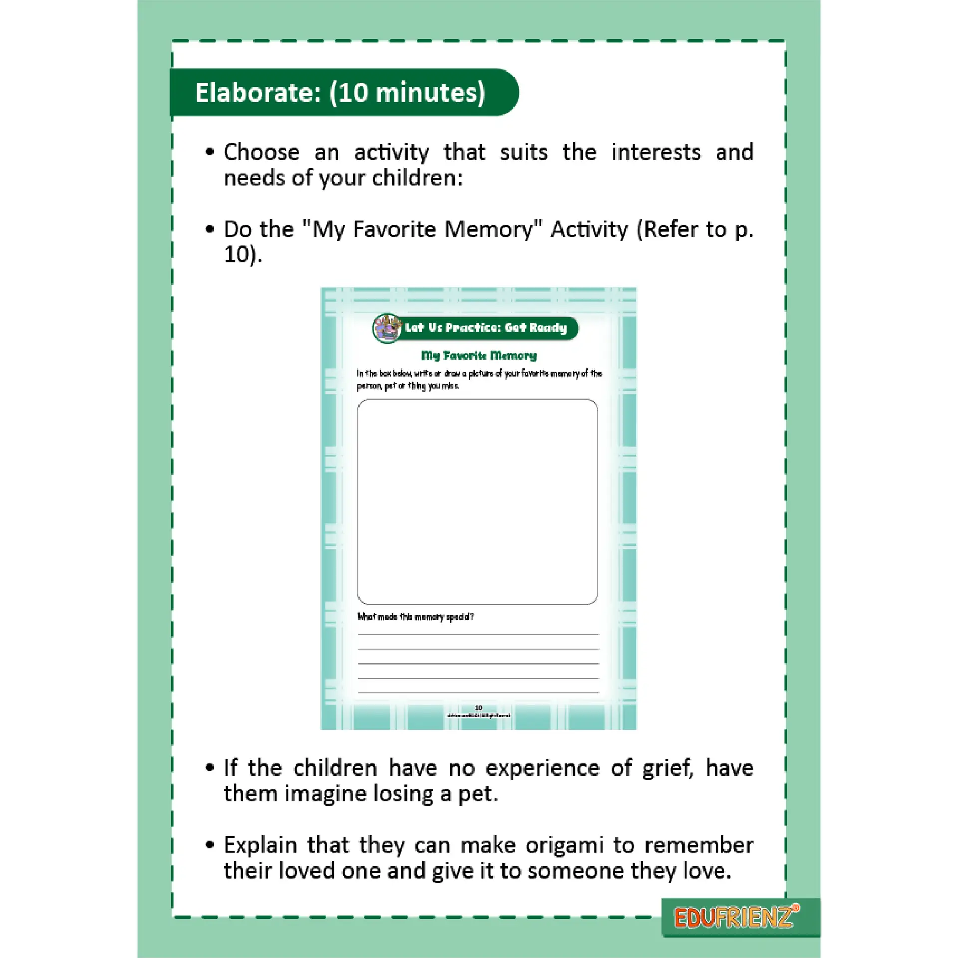 Edufrienz Learn About Grief Lesson Plan Pack – Digital Printable 11 LESSON PLAN A GRIEF 3