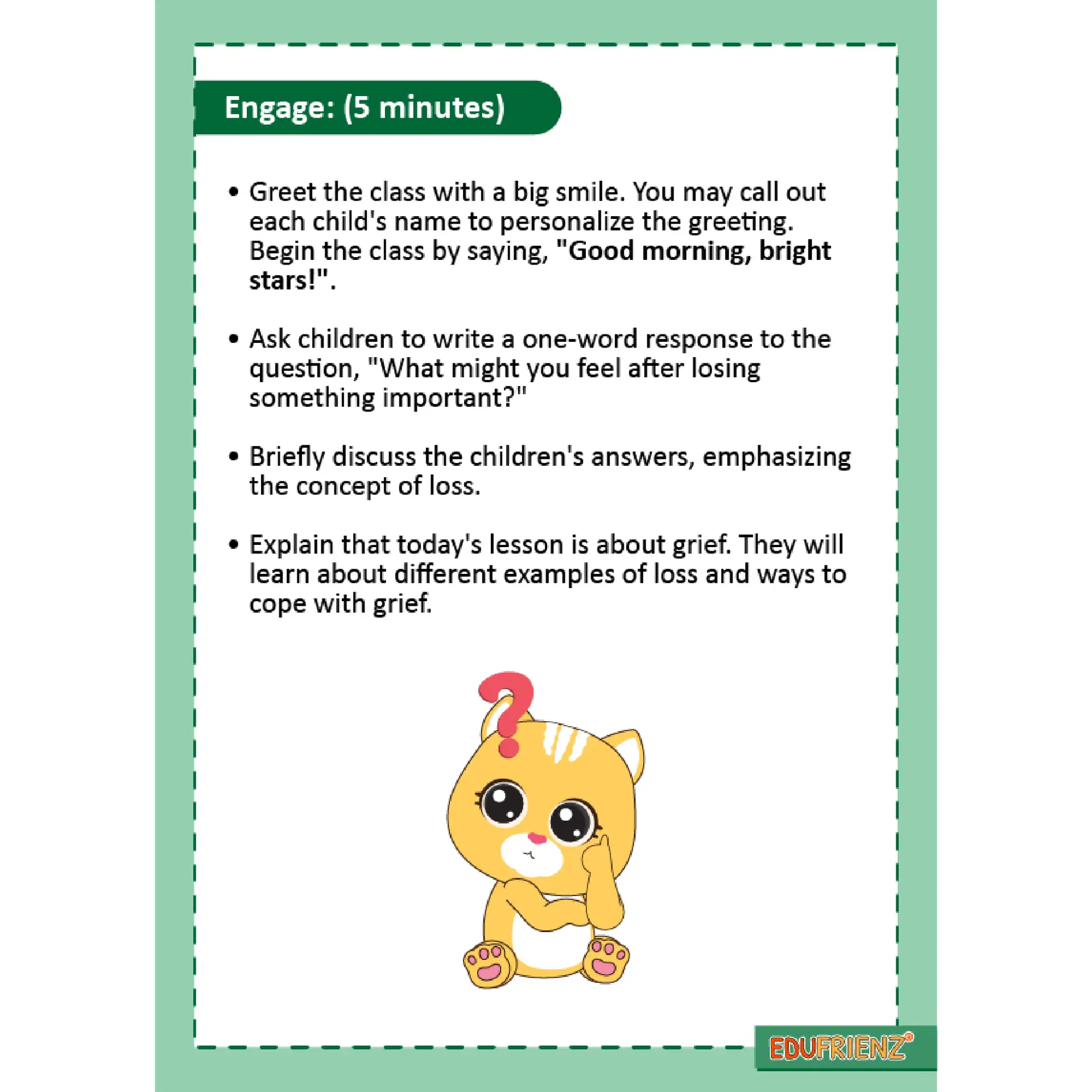 Edufrienz Learn About Grief Lesson Plan Pack – Digital Printable 2 LESSON PLAN B GRIEF 2