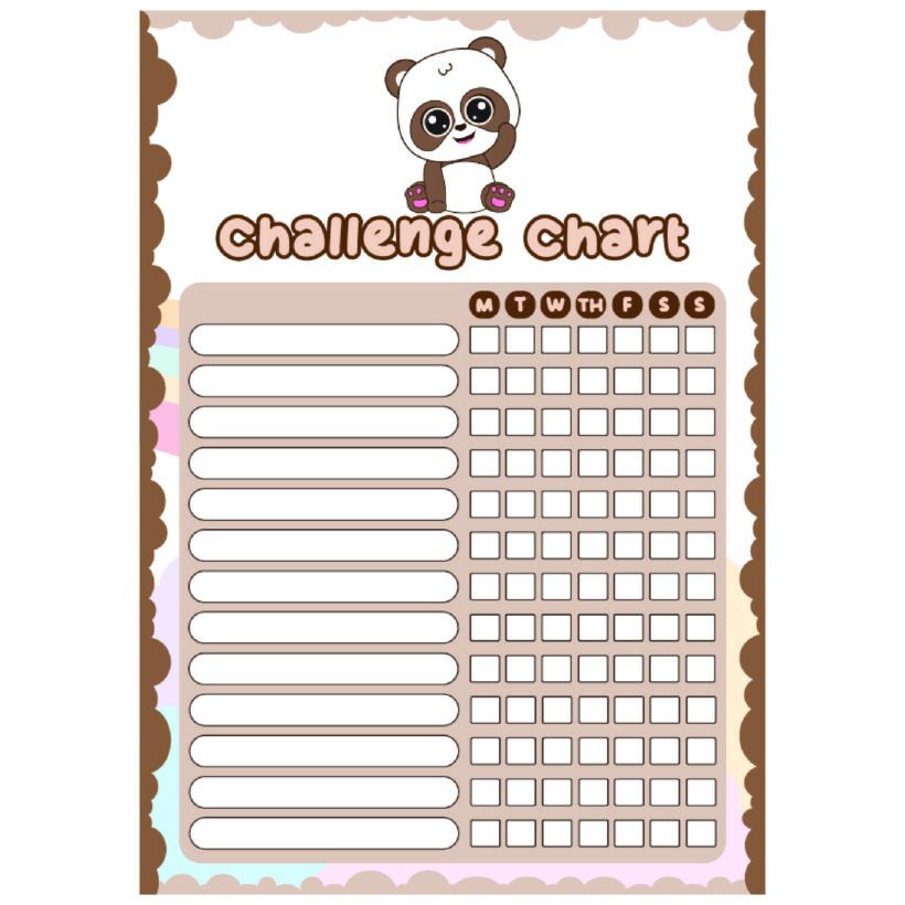 Edufrienz SEL Stationery Challenge Chart - Digital Printable 3 CHALLENGE CHART 3