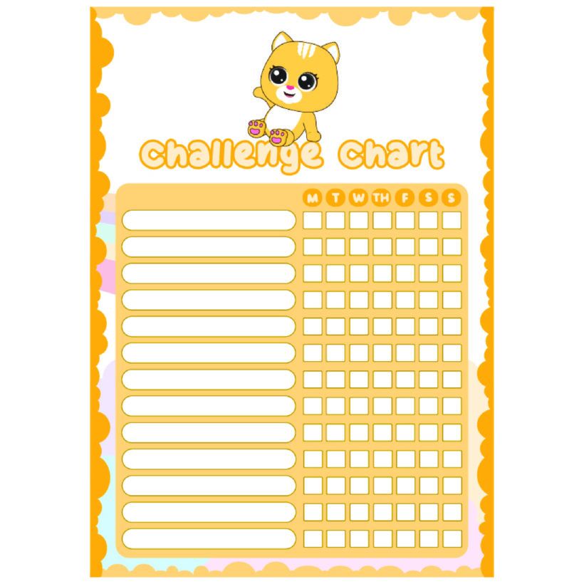 Edufrienz SEL Stationery Challenge Chart - Digital Printable 4 CHALLENGE CHART 4