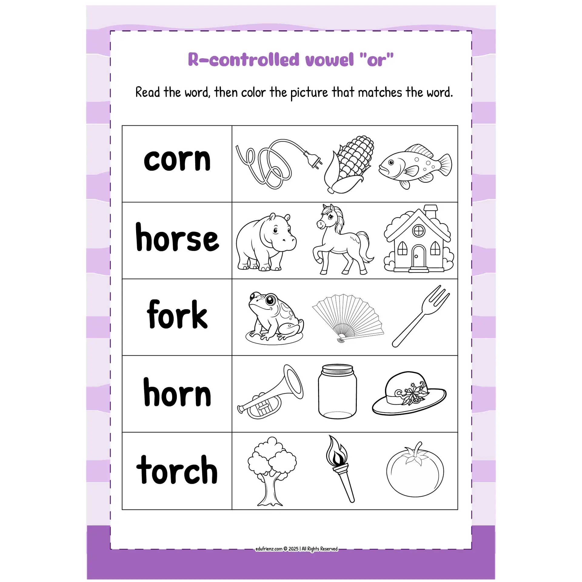 Let’s Learn “R” Controlled Vowels (Murmur Diphthongs) – Digital Printable 4 EDU SCIENCE MURMUR DIPTHONG 4