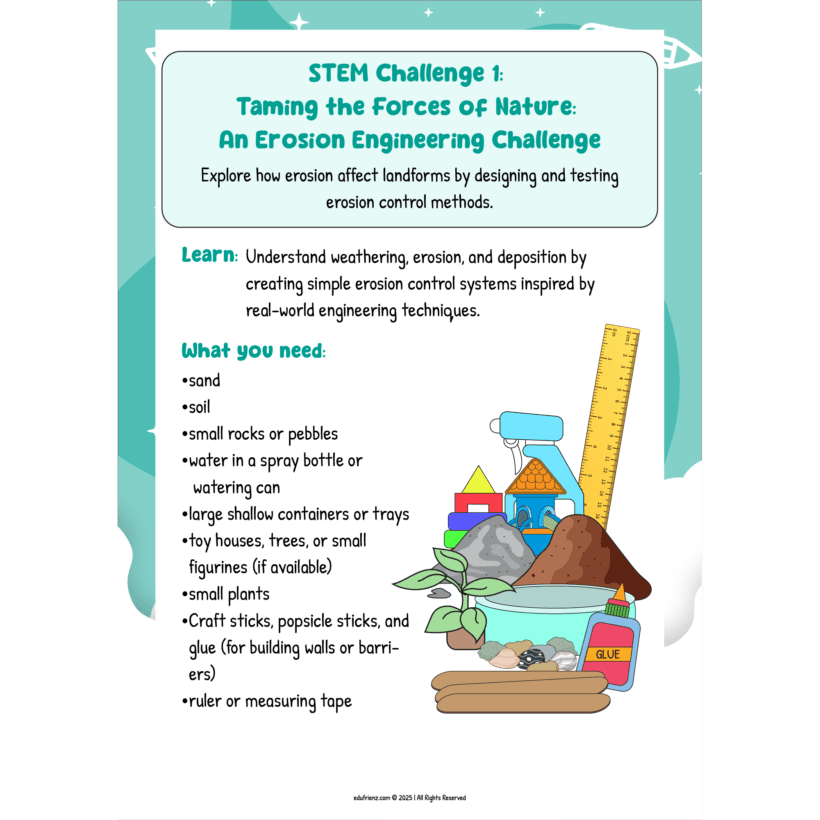 Learn About Landforms – STEM Printable Pack 4 EDU STEM - LANDFORM - 4