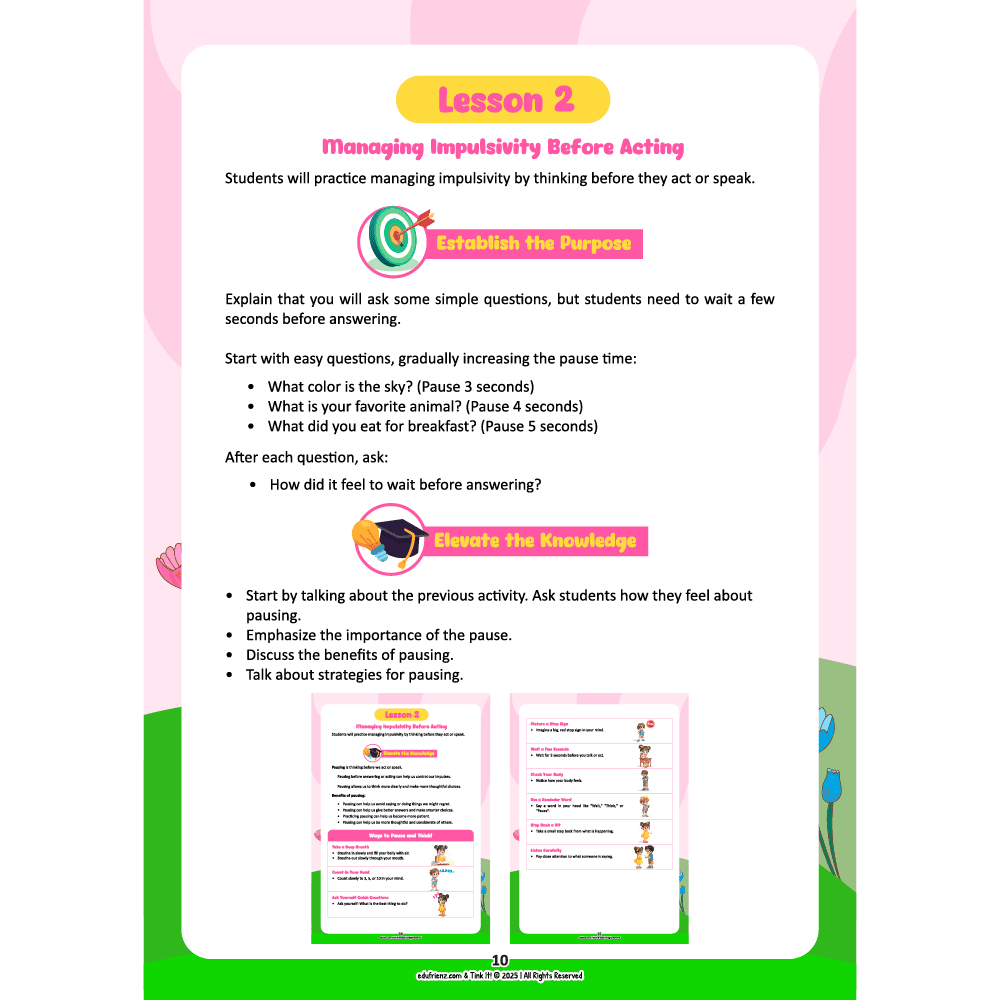 Edufrienz Executive Functions Guide: Strand 10- Metacognition 4 EDU - EF - GUIDE - STRAND10 - 4