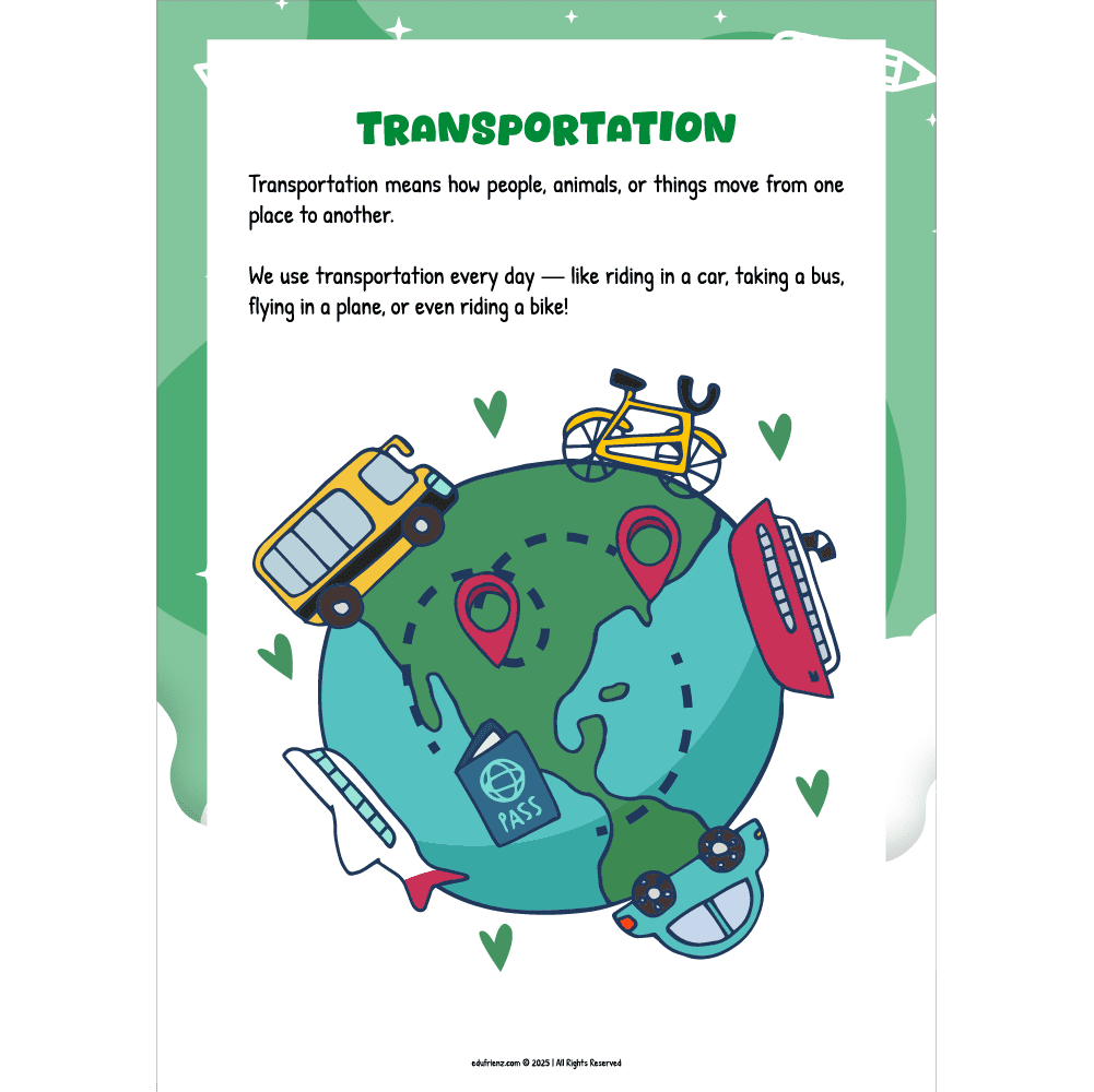 Learn About Transportation – STEM Printable Pack 2 EDU - STEM - TRANSPORTATION - 2