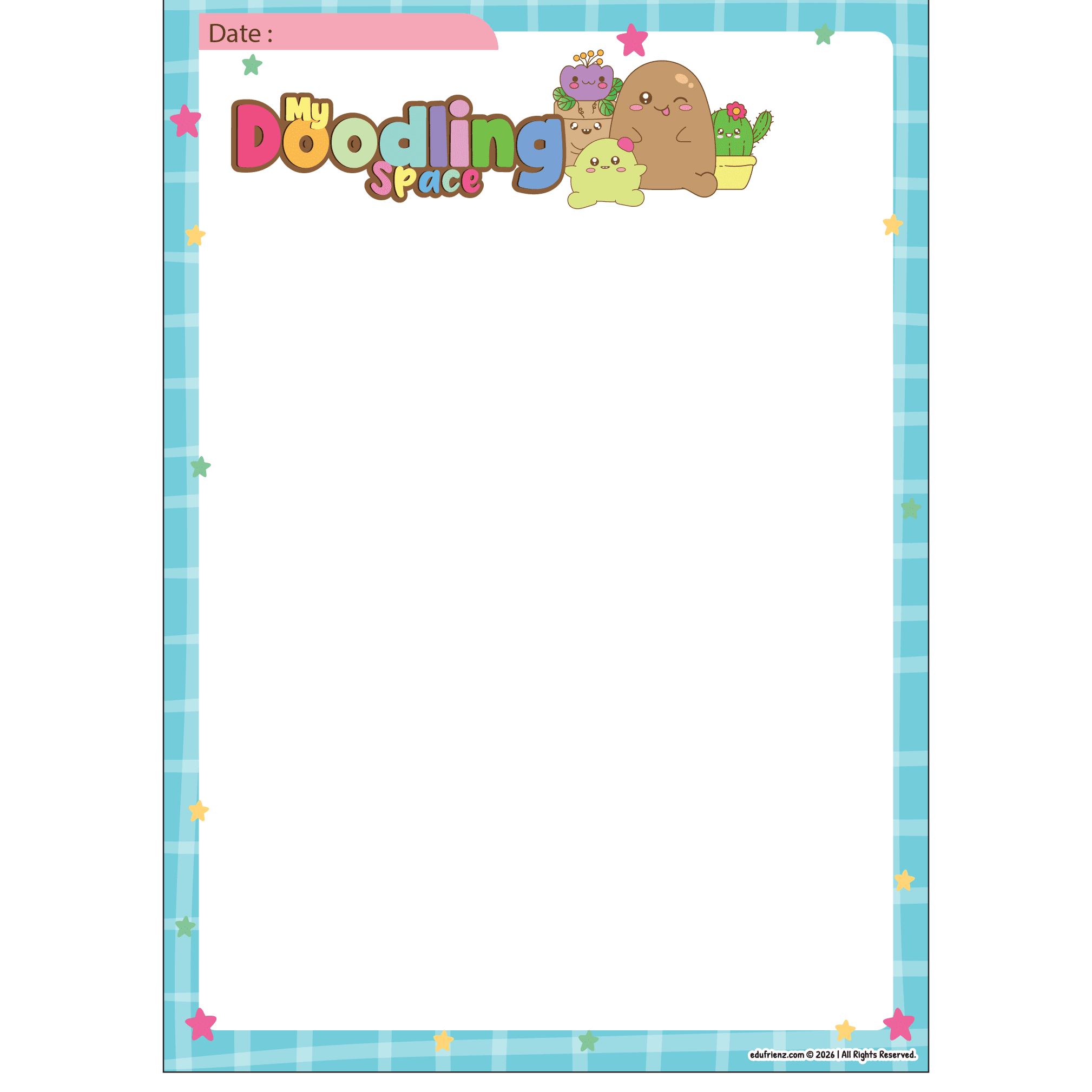 Children Lumi Stationery Worksheets – Diary Book 1 Digital Printable 3 Edu Doodle Diary Book 1 3