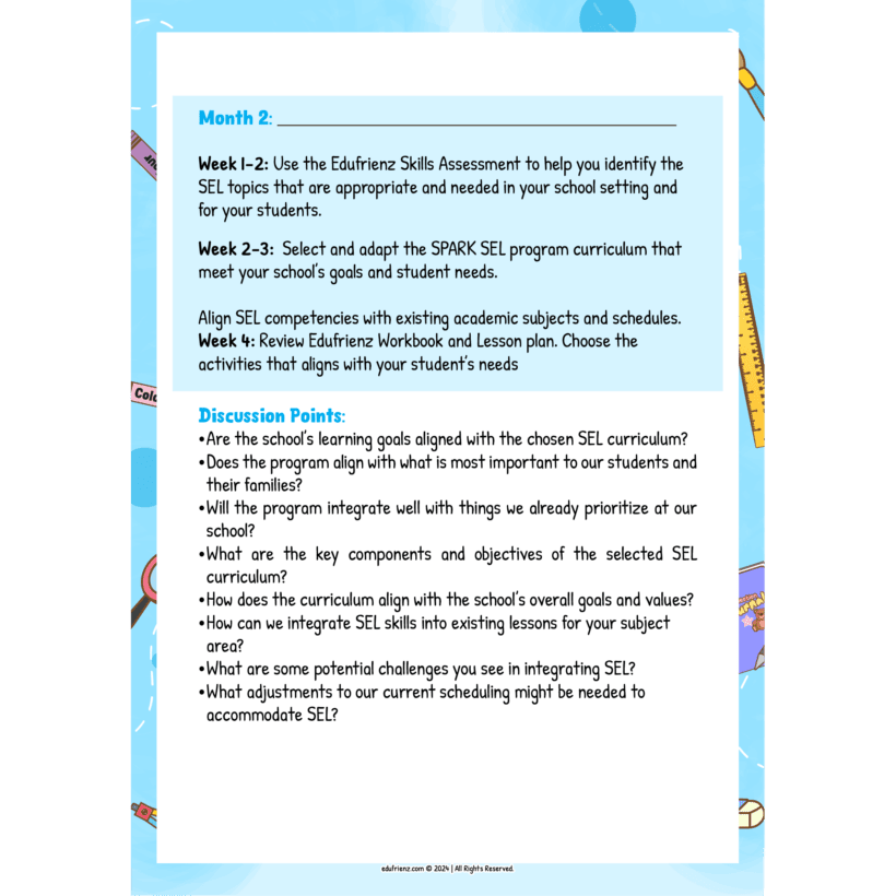 Edufrienz SEL School Guide 4 EDU SPARK SEL SCHOOL GUIDE 4